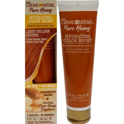 Pure Honey Hydrating Color Boost Semi-Permanent Hair Color - Light Golden Copper by Creme of Nature for Unisex - 3 oz Hair Color - Fresh Bloom Skin - Premium Skincare Solutions for Nourished, Hydrated, and Radiant Skin Every Day