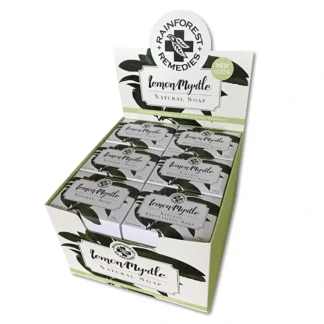 Rainforest Remedies Lemon Myrtle Soap Mixed (Exfoliating & Smooth) 100g x 24 Display - Fresh Bloom Skin - Premium Skincare Solutions for Nourished, Hydrated, and Radiant Skin Every Day