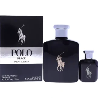Ralph Lauren Polo Black by Ralph Lauren for Men - 2 Pc Gift Set 4.2oz EDT Spray, 0.5oz EDT Spray - Fresh Bloom Skin - Premium Skincare Solutions for Nourished, Hydrated, and Radiant Skin Every Day