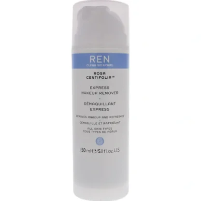 REN Rosa Centifolia Express Make-Up Remover by REN for Unisex - 5 oz Makeup Remover - Fresh Bloom Skin - Premium Skincare Solutions for Nourished, Hydrated, and Radiant Skin Every Day