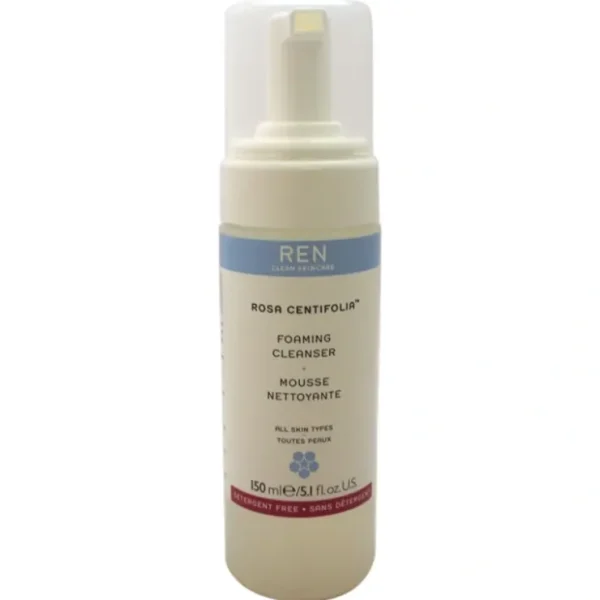 REN Rosa Centifolia Foaming Cleanser by REN for Unisex - 5.1 oz Cleanser - Fresh Bloom Skin - Premium Skincare Solutions for Nourished, Hydrated, and Radiant Skin Every Day