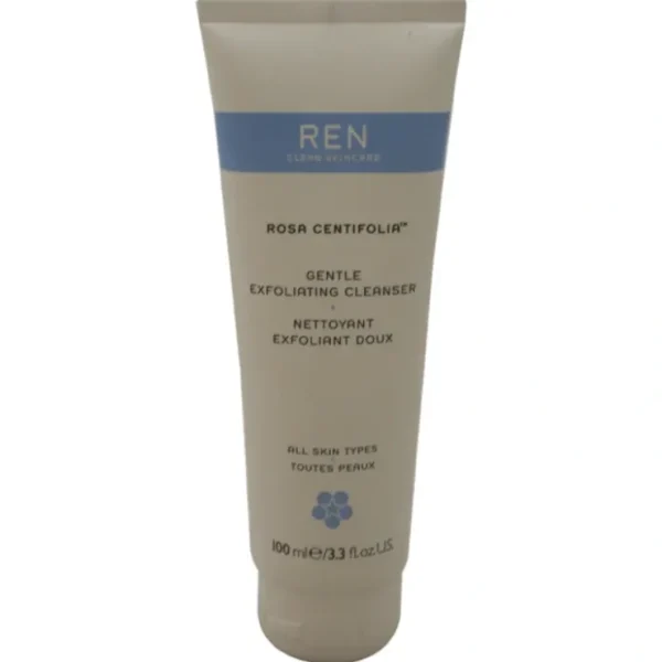 REN Rosa Centifolia Gentle Exfoliating Cleanser by REN for Unisex - 3.3 oz Cleanser - Fresh Bloom Skin - Premium Skincare Solutions for Nourished, Hydrated, and Radiant Skin Every Day