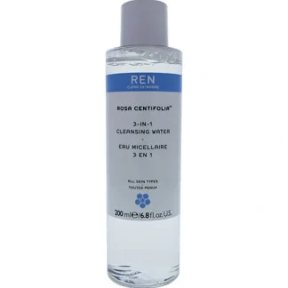 REN Rosa Centifolia 3-in-1 Cleansing Water by REN for Unisex - 6.8 oz Cleansing Water - Fresh Bloom Skin - Premium Skincare Solutions for Nourished, Hydrated, and Radiant Skin Every Day