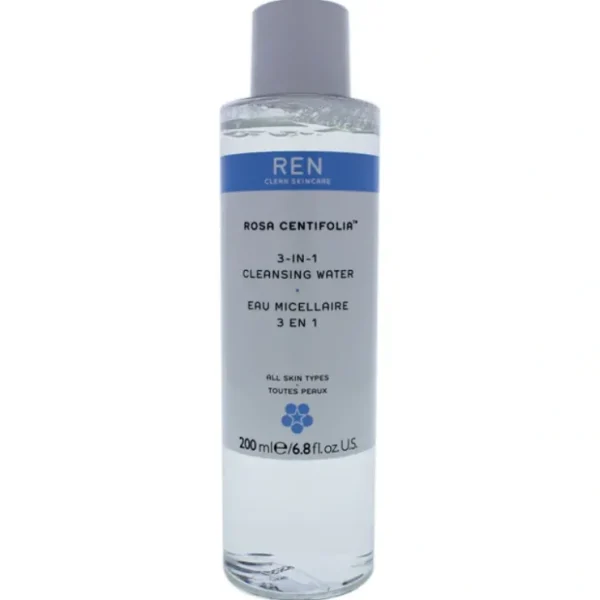 REN Rosa Centifolia 3-in-1 Cleansing Water by REN for Unisex - 6.8 oz Cleansing Water - Fresh Bloom Skin - Premium Skincare Solutions for Nourished, Hydrated, and Radiant Skin Every Day