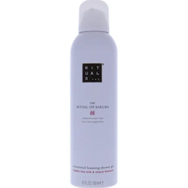 Rituals The Ritual of Sakura Foaming Shower Gel by Rituals for Unisex - 6.7 oz Shower Gel - Fresh Bloom Skin - Premium Skincare Solutions for Nourished, Hydrated, and Radiant Skin Every Day