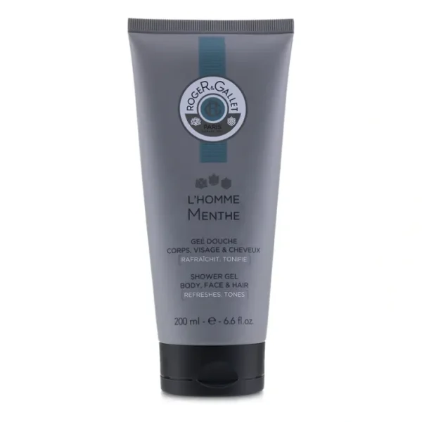 Roger & Gallet L'Homme Menthe Shower Gel 200ml/6.6oz - Fresh Bloom Skin - Premium Skincare Solutions for Nourished, Hydrated, and Radiant Skin Every Day