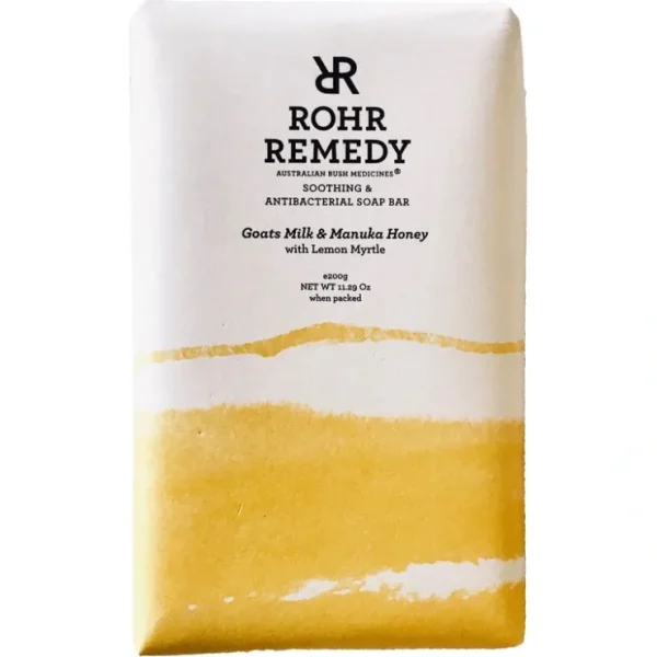 Rohr Remedy Soap With Lemon Myrtle 200g - Goats Milk And Manuka Honey - Fresh Bloom Skin - Premium Skincare Solutions for Nourished, Hydrated, and Radiant Skin Every Day