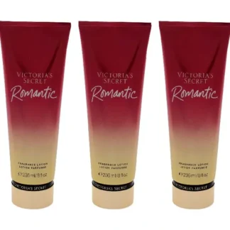 Romantic Fragrance Lotion by Victorias Secret for Women - 8 oz Body Lotion - Pack of 3 - Fresh Bloom Skin - Premium Skincare Solutions for Nourished, Hydrated, and Radiant Skin Every Day