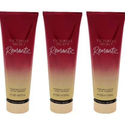 Romantic Fragrance Lotion by Victorias Secret for Women - 8 oz Body Lotion - Pack of 3 - Fresh Bloom Skin - Premium Skincare Solutions for Nourished, Hydrated, and Radiant Skin Every Day