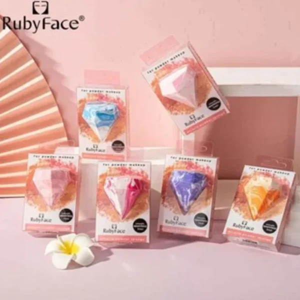 Rubyface Rubyface Diamond Two Color Wet and Dry Non Latex Makeup Tools Beauty Egg Purple - Fresh Bloom Skin - Premium Skincare Solutions for Nourished, Hydrated, and Radiant Skin Every Day