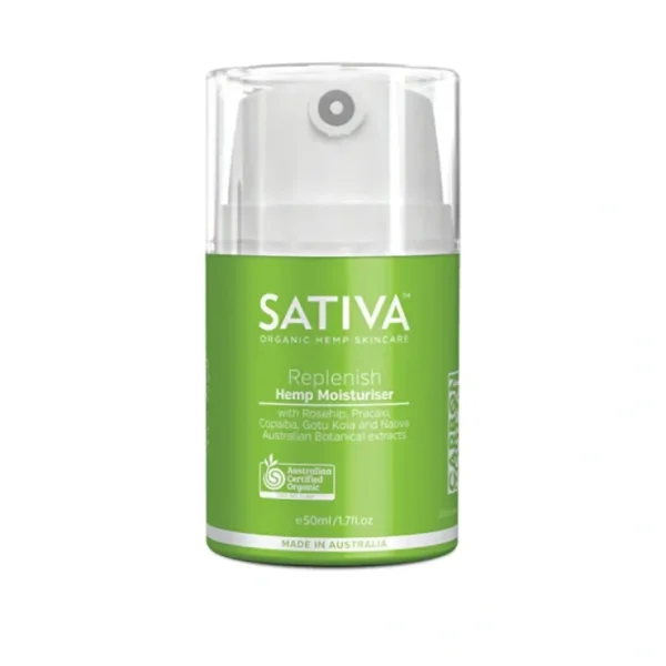 Sativa Organic Hemp Moisturiser Replenish 50ml - Fresh Bloom Skin - Premium Skincare Solutions for Nourished, Hydrated, and Radiant Skin Every Day