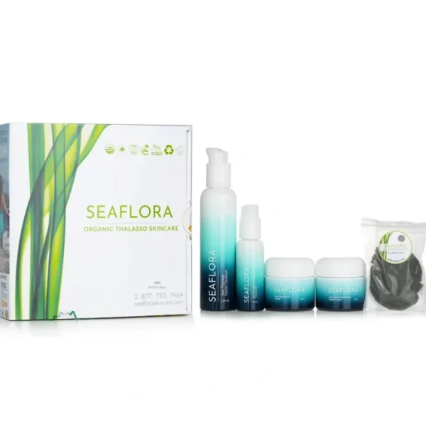 Seaflora Organic Thalasso Skincare Graceful Anti-Aging Set 5pcs - Fresh Bloom Skin - Premium Skincare Solutions for Nourished, Hydrated, and Radiant Skin Every Day