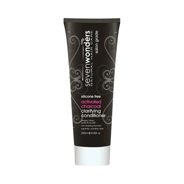 Seven Wonders Natural Hair Care Activated Charcoal Clarifying Conditioner 250ml - Fresh Bloom Skin - Premium Skincare Solutions for Nourished, Hydrated, and Radiant Skin Every Day