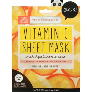Sheet Mask - Vitamin C by Oh K! for Unisex - 1 Pc Mask - Fresh Bloom Skin - Premium Skincare Solutions for Nourished, Hydrated, and Radiant Skin Every Day