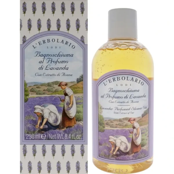 Shower Gel - Lavender by LErbolario for Unisex - 8.4 oz Shower Gel - Fresh Bloom Skin - Premium Skincare Solutions for Nourished, Hydrated, and Radiant Skin Every Day