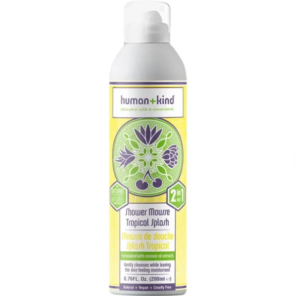 Shower Mousse Bodywash - Tropical Splash by Human+Kind for Unisex - 6.76 oz Body Wash - Fresh Bloom Skin - Premium Skincare Solutions for Nourished, Hydrated, and Radiant Skin Every Day