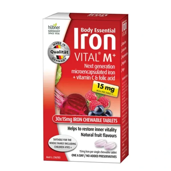 Silicea Body Essential Iron VITAL LIPO (15mg Iron) Chewable 30t - Fresh Bloom Skin - Premium Skincare Solutions for Nourished, Hydrated, and Radiant Skin Every Day