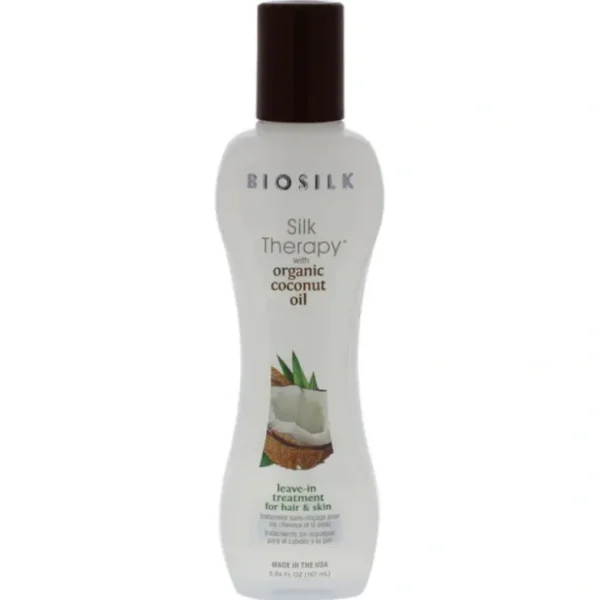 Silk Therapy with Organic Coconut Oil Leave-In Treatment by Biosilk for Unisex - 5.64 oz Treatment - Fresh Bloom Skin - Premium Skincare Solutions for Nourished, Hydrated, and Radiant Skin Every Day