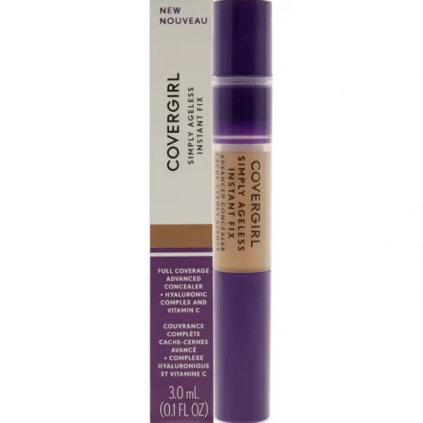 Simply Ageless Instant Fix Advanced Concealer - 380 Caramel by CoverGirl for Women - 0.1 oz Concealer - Fresh Bloom Skin - Premium Skincare Solutions for Nourished, Hydrated, and Radiant Skin Every Day