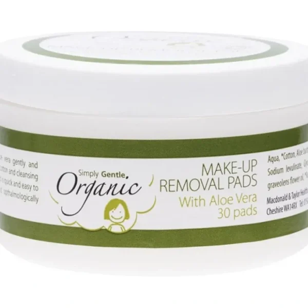 Simply Gentle Organic Facial Cleansing Pads With Organic Aloe Vera - Fresh Bloom Skin - Premium Skincare Solutions for Nourished, Hydrated, and Radiant Skin Every Day