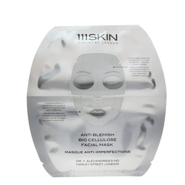 111Skin Anti Blemish Bio Cellulose Facial Mask (Upper Mask & Lower Mask for Face) 5x25ml/0.85oz - Fresh Bloom Skin - Premium Skincare Solutions for Nourished, Hydrated, and Radiant Skin Every Day