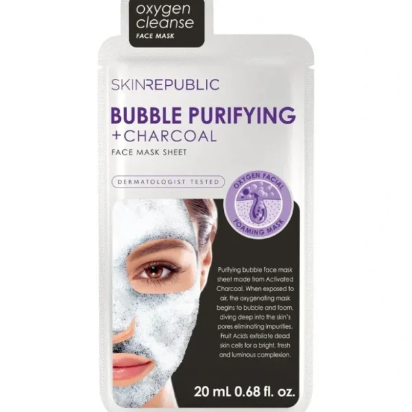 Skin Republic Bubble Purifying & Charcoal Face Mask 20ml - Fresh Bloom Skin - Premium Skincare Solutions for Nourished, Hydrated, and Radiant Skin Every Day