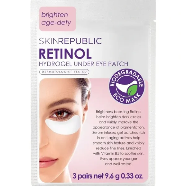 Skin Republic Retinol Under Eye Biodegradable Patches 9.6g - Fresh Bloom Skin - Premium Skincare Solutions for Nourished, Hydrated, and Radiant Skin Every Day