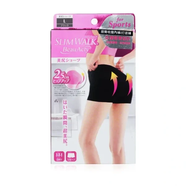 SlimWalk Buttocks Shorts for Sports, #Black (Size: L) 1pair - Fresh Bloom Skin - Premium Skincare Solutions for Nourished, Hydrated, and Radiant Skin Every Day