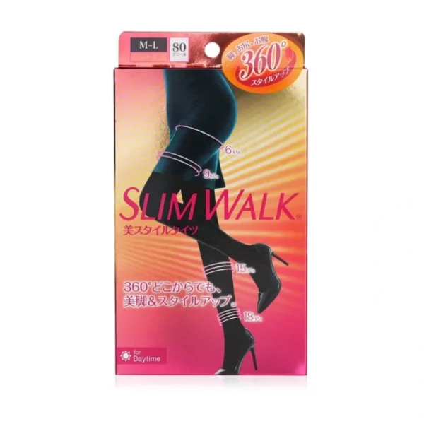 SlimWalk Compression Tights, Stepped Pressure Design - # Black (Size: M-L) 1pair - Fresh Bloom Skin - Premium Skincare Solutions for Nourished, Hydrated, and Radiant Skin Every Day