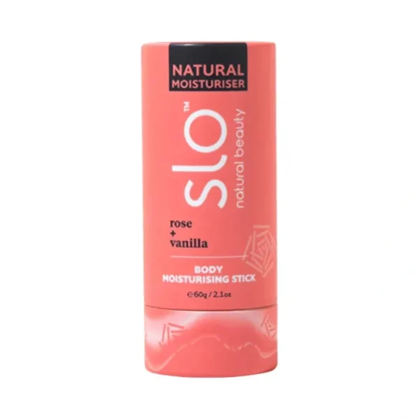 Slo Natural Beauty Natural Body Moisturising Stick Rose + Vanilla 60g - Fresh Bloom Skin - Premium Skincare Solutions for Nourished, Hydrated, and Radiant Skin Every Day
