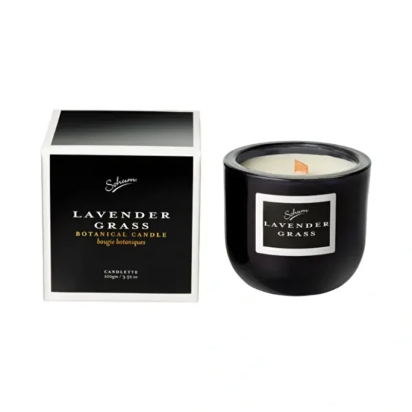 Sohum Grandiflora Botanical Candle Candlette Lavender Grass 100g - Fresh Bloom Skin - Premium Skincare Solutions for Nourished, Hydrated, and Radiant Skin Every Day