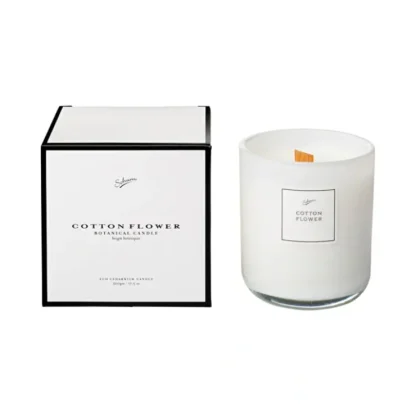 Sohum Parade Botanical Candle Eco Cedarwick Candle Cotton Flower 500g - Fresh Bloom Skin - Premium Skincare Solutions for Nourished, Hydrated, and Radiant Skin Every Day