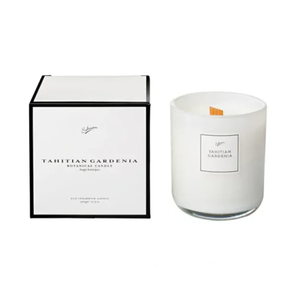 Sohum Parade Botanical Candle Eco Cedarwick Candle Tahitian Gardenia 500g - Fresh Bloom Skin - Premium Skincare Solutions for Nourished, Hydrated, and Radiant Skin Every Day