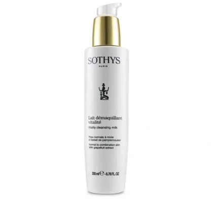 Sothys Vitality Cleansing Milk - For Normal to Combination Skin, With Grapefruit Extract 200ml/6.76oz - Fresh Bloom Skin - Premium Skincare Solutions for Nourished, Hydrated, and Radiant Skin Every Day