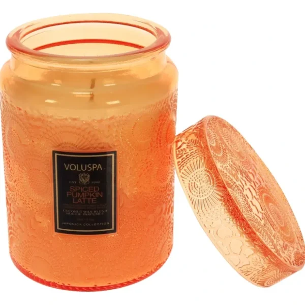 Spiced Pumpkin Latte - Large by Voluspa for Unisex - 18 oz Candle - Fresh Bloom Skin - Premium Skincare Solutions for Nourished, Hydrated, and Radiant Skin Every Day
