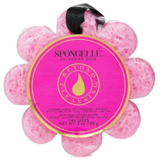 Spongelle Wild Flower Soap Sponge - Bulgarian Rose (Pink) 1pc/85g - Fresh Bloom Skin - Premium Skincare Solutions for Nourished, Hydrated, and Radiant Skin Every Day