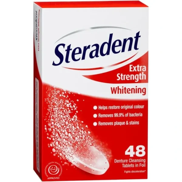 Steradent Extra Strength White Tablets 48 - Fresh Bloom Skin - Premium Skincare Solutions for Nourished, Hydrated, and Radiant Skin Every Day