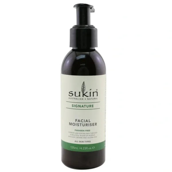 Sukin Signature Facial Moisturiser (All Skin Types) 125ml/4.23oz - Fresh Bloom Skin - Premium Skincare Solutions for Nourished, Hydrated, and Radiant Skin Every Day
