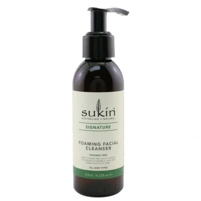 Sukin Signature Foaming Facial Cleanser (All Skin Types) 125ml/4.23oz - Fresh Bloom Skin - Premium Skincare Solutions for Nourished, Hydrated, and Radiant Skin Every Day
