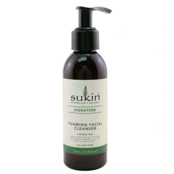 Sukin Signature Foaming Facial Cleanser (All Skin Types) 125ml/4.23oz - Fresh Bloom Skin - Premium Skincare Solutions for Nourished, Hydrated, and Radiant Skin Every Day