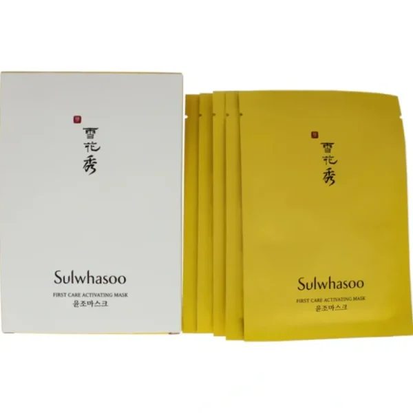 Sulwhasoo First Care Activating Mask by Sulwhasoo for Women - 5 Pc Mask - Fresh Bloom Skin - Premium Skincare Solutions for Nourished, Hydrated, and Radiant Skin Every Day