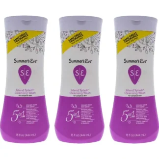 Summers Eve Island Splash Cleansing Wash by Summers Eve for Women - 15 oz Cleanser - Pack of 3 - Fresh Bloom Skin - Premium Skincare Solutions for Nourished, Hydrated, and Radiant Skin Every Day