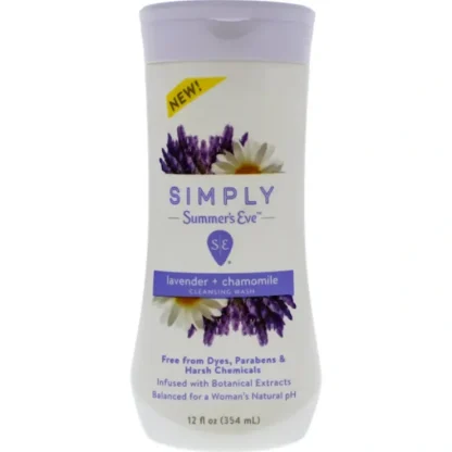 Summers Eve Simply Lavender Plus Chamomile Cleansing Wash by Summers Eve for Women - 12 oz Cleanser - Fresh Bloom Skin - Premium Skincare Solutions for Nourished, Hydrated, and Radiant Skin Every Day