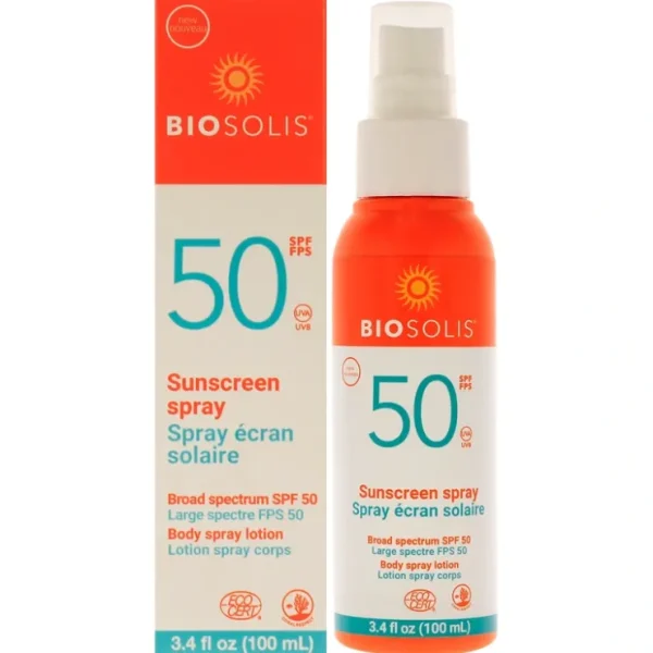 Sunscreen Body Spray Lotion SPF 50 by Biosolis for Unisex - 3.4 oz Sunscreen - Fresh Bloom Skin - Premium Skincare Solutions for Nourished, Hydrated, and Radiant Skin Every Day