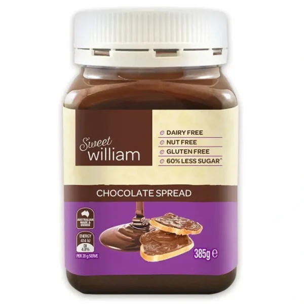 Sweet William Chocolate Spread 385g - Fresh Bloom Skin - Premium Skincare Solutions for Nourished, Hydrated, and Radiant Skin Every Day