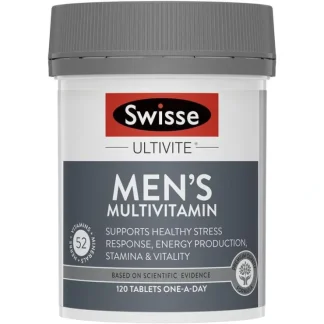 Swisse Men's Ultivite Multivitamin 120 Tablets - Fresh Bloom Skin - Premium Skincare Solutions for Nourished, Hydrated, and Radiant Skin Every Day