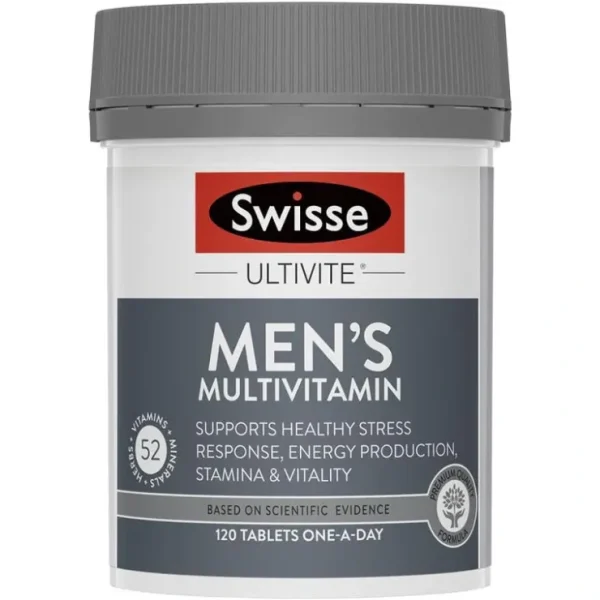 Swisse Men's Ultivite Multivitamin 120 Tablets - Fresh Bloom Skin - Premium Skincare Solutions for Nourished, Hydrated, and Radiant Skin Every Day