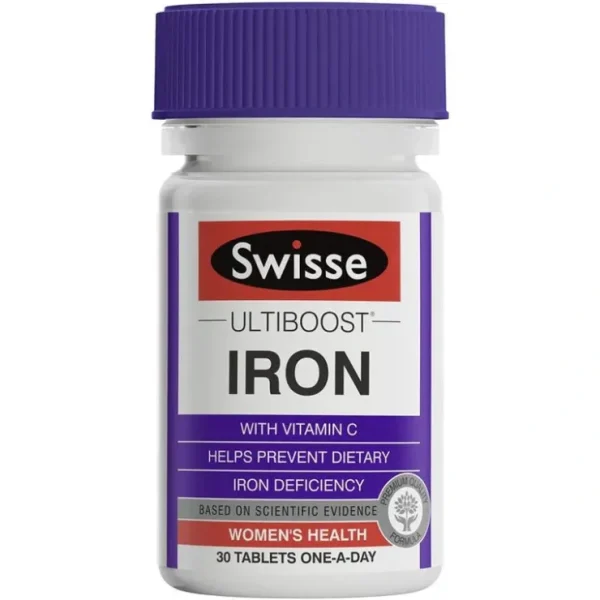 Swisse Ultiboost Iron 30 Tablets - Fresh Bloom Skin - Premium Skincare Solutions for Nourished, Hydrated, and Radiant Skin Every Day