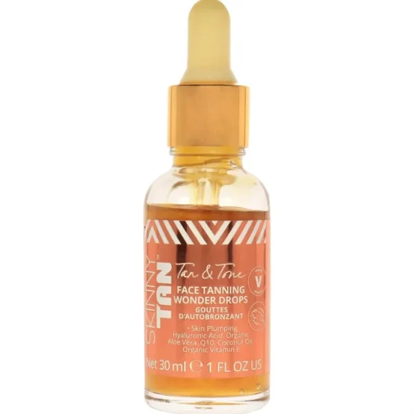 Tan and Tone Face Tanning Wonder Drops by Skinny Tan for Women - 1 oz Serum - Fresh Bloom Skin - Premium Skincare Solutions for Nourished, Hydrated, and Radiant Skin Every Day