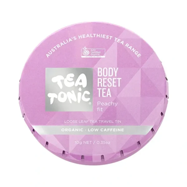 Tea Tonic Organic Body Reset Tea Travel Tin 10g - Fresh Bloom Skin - Premium Skincare Solutions for Nourished, Hydrated, and Radiant Skin Every Day
